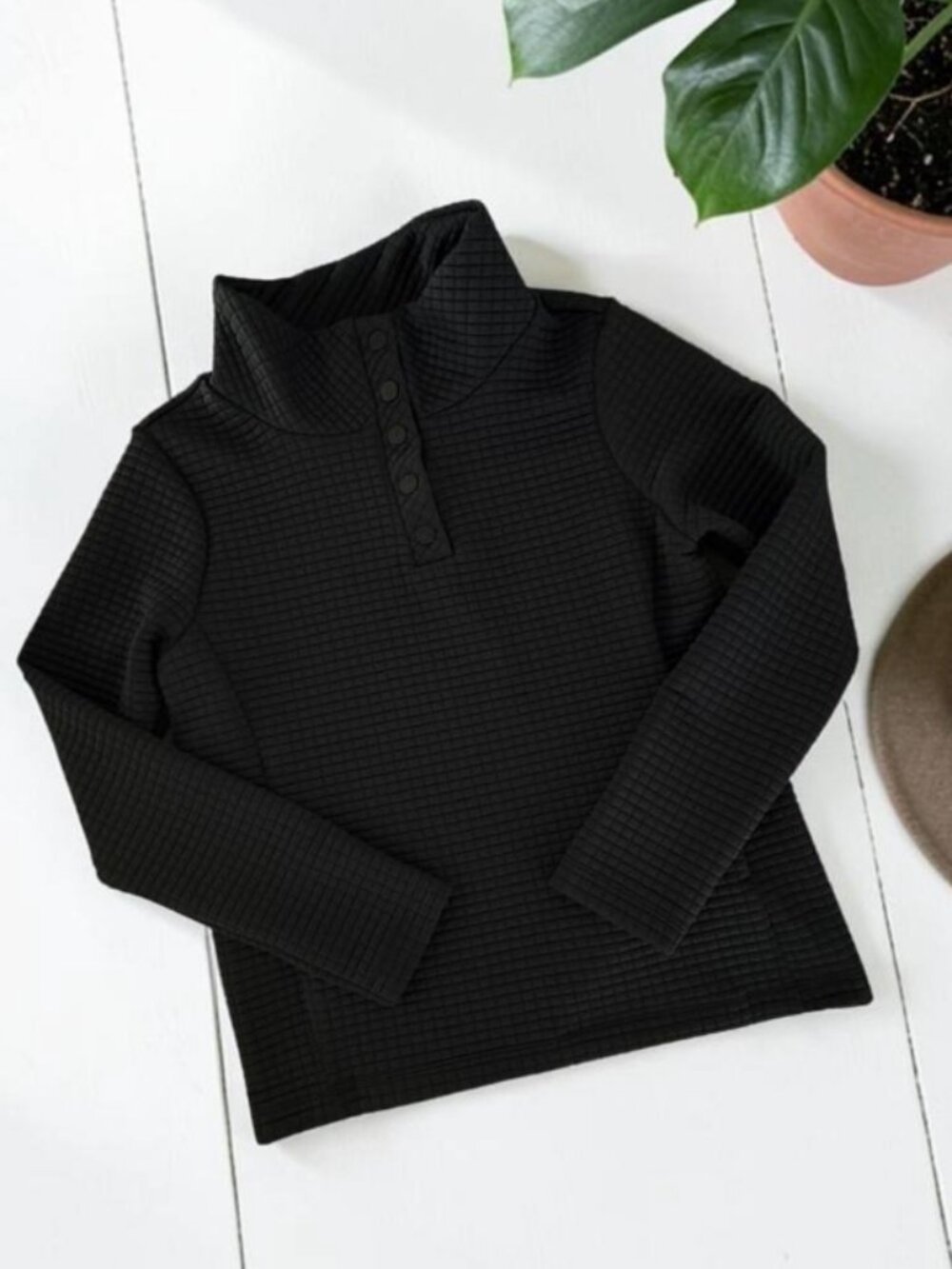 808 Dudley Stephens Perry Street Pullover Navy Blue Waffle XS